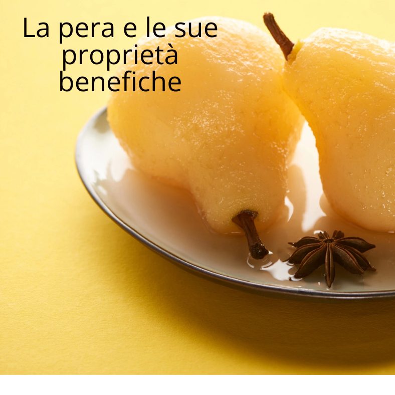 pere in un piatto con chiodi di garofano