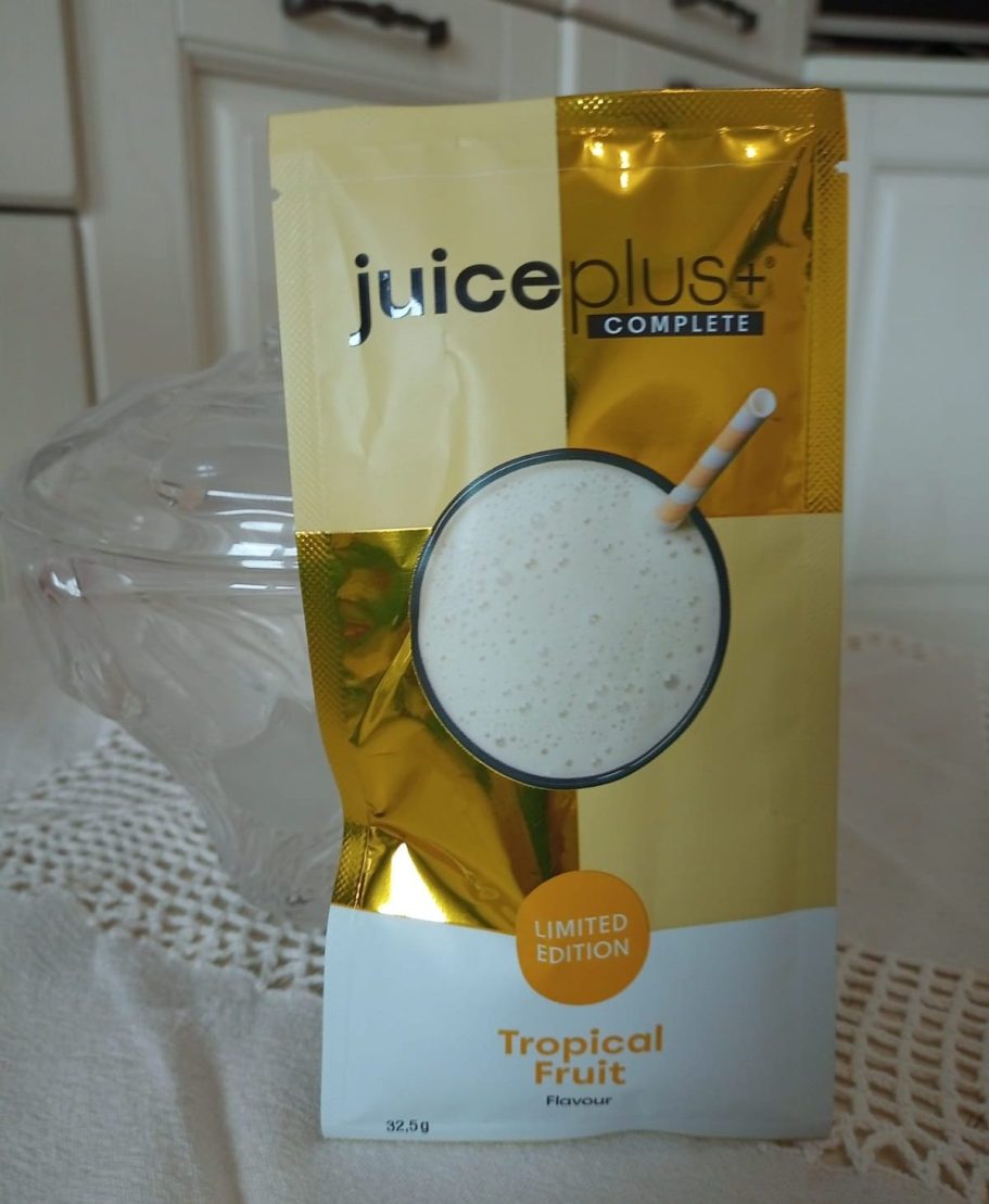 Pasto sostitutivo in bustina color vaniglia Bustina di pasto sostitutivo Juice Plus color oro